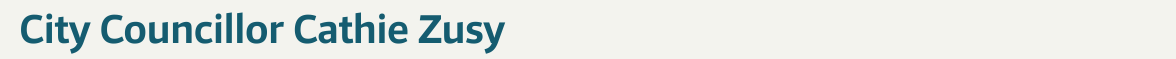 City Councillor Cathie Zusy 